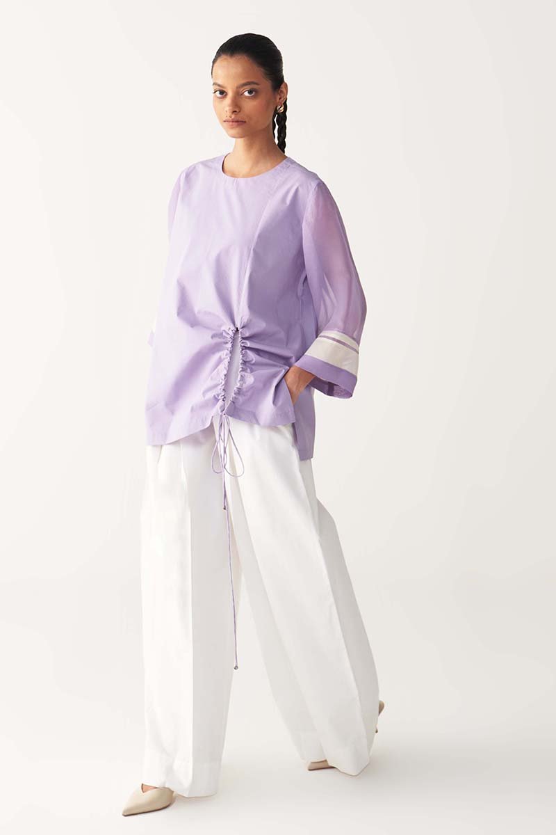 Front Drawstring Top Co - Ord - Three Clothing