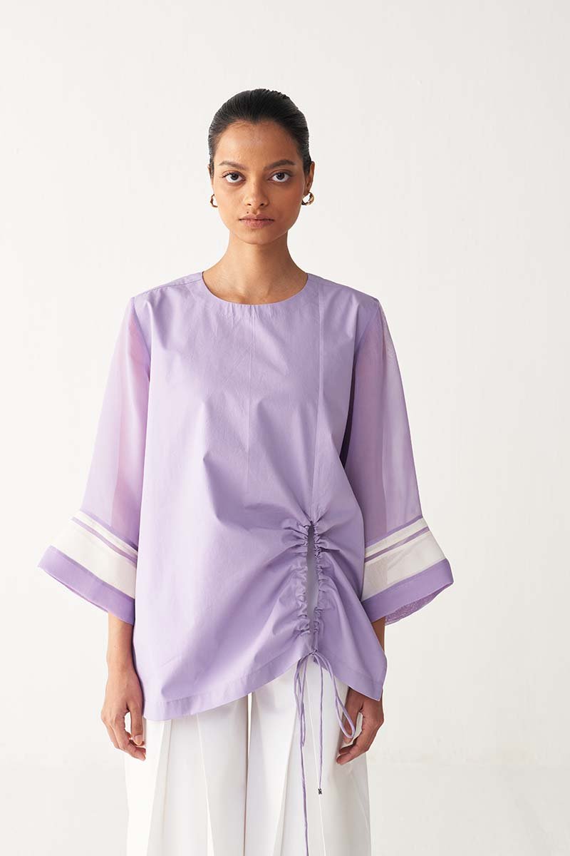 Front Drawstring Top Co - Ord - Three Clothing