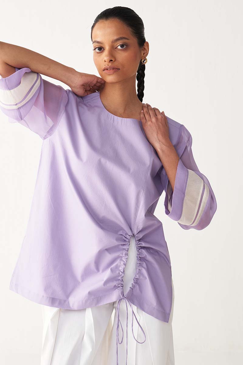 Front Drawstring Top Co - Ord - Three Clothing
