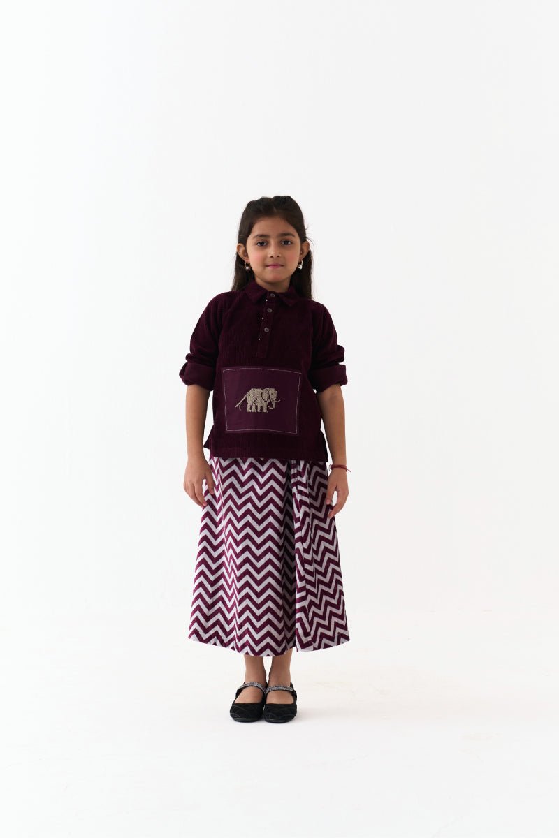 Front Emb. Patch Top - Three Clothing