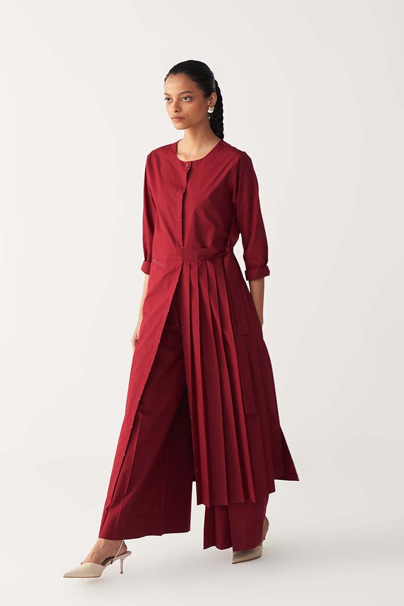 Front Pleat Tunic Co - Ord - Three Clothing