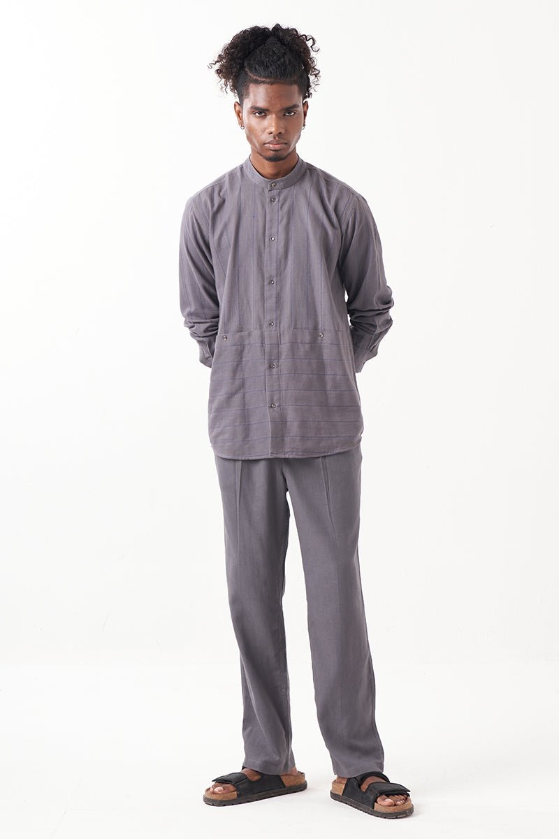 Front Pleated Pant - Three Clothing