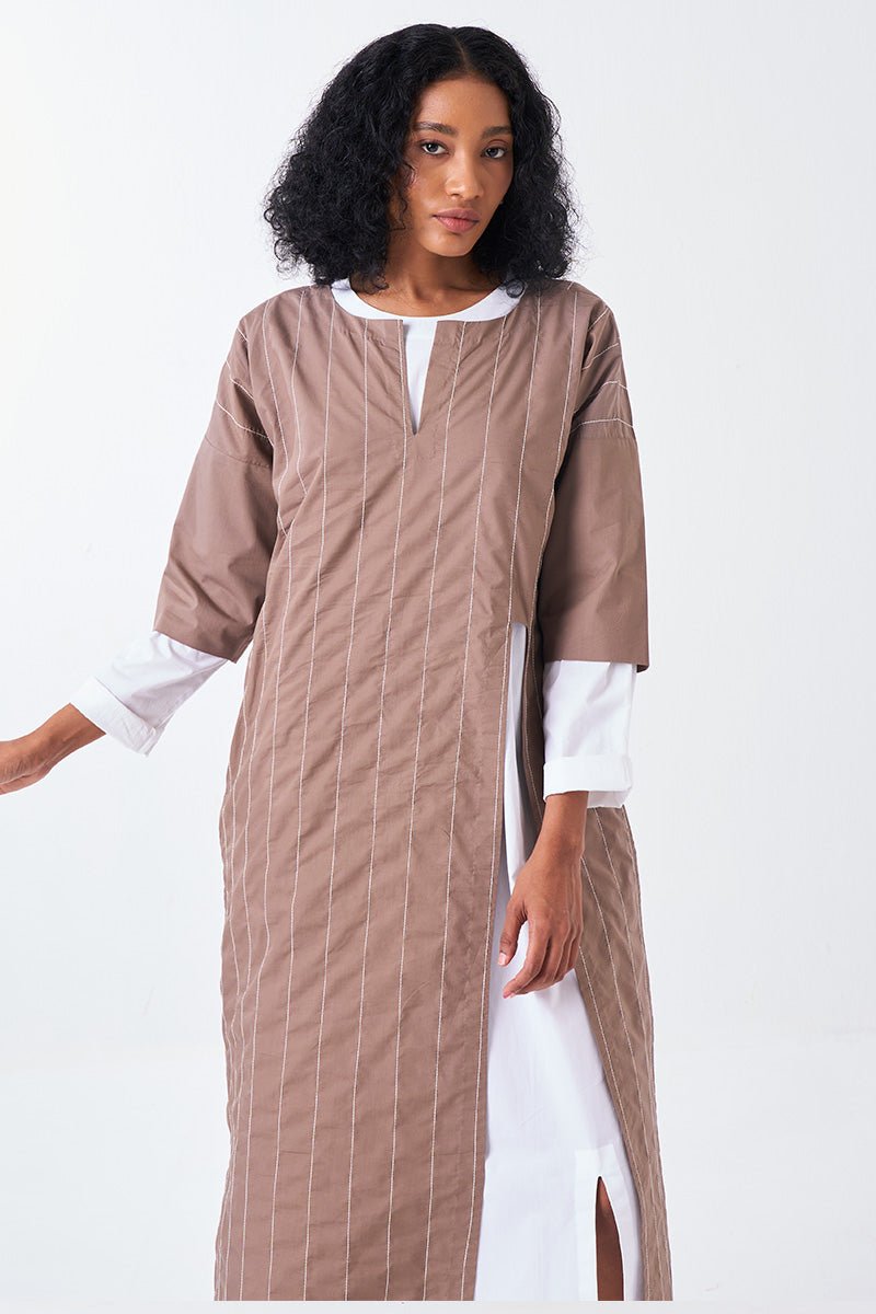 Front Slit Tunic Co - Ord (Set Of 2) - Three Clothing