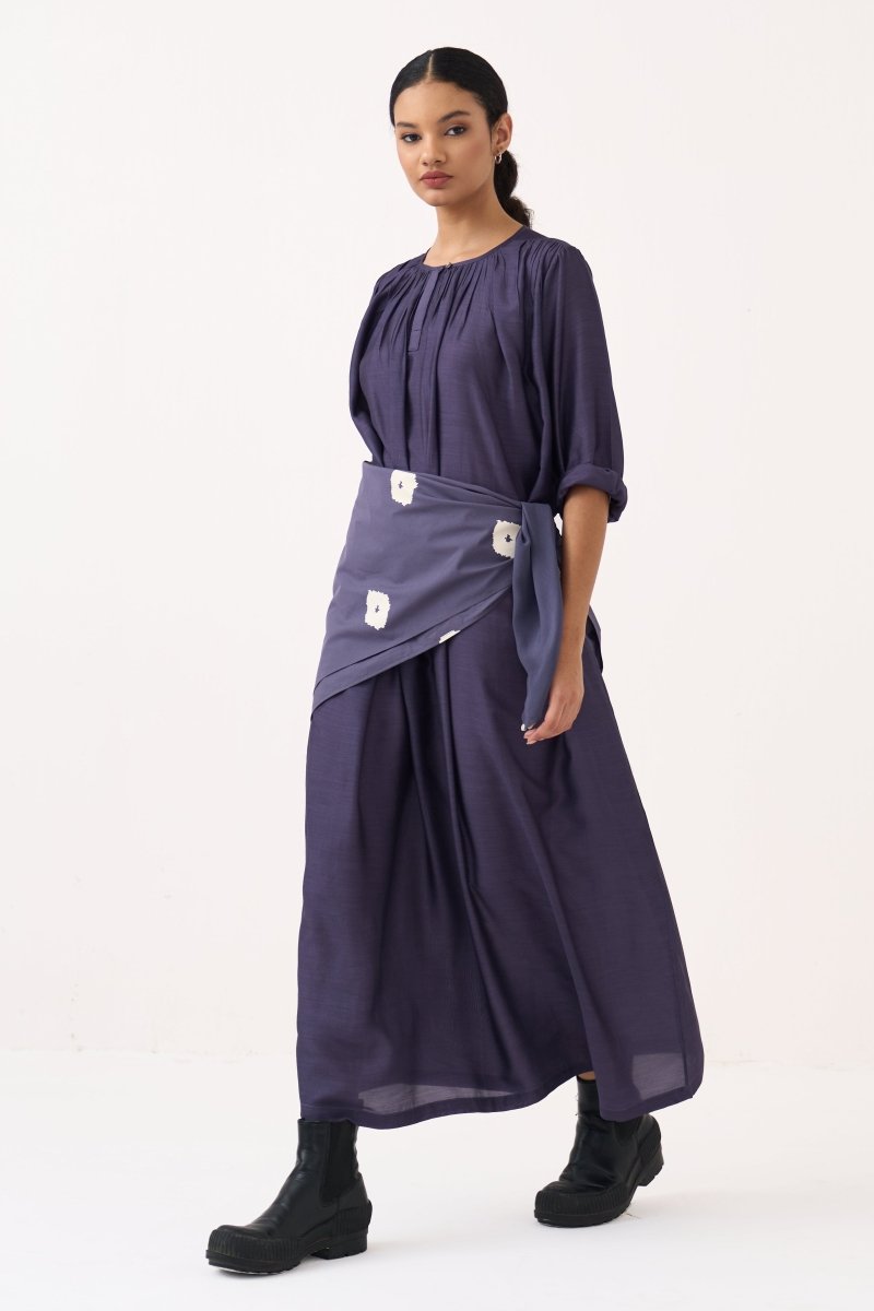 Gather Neck Dress - Three Clothing