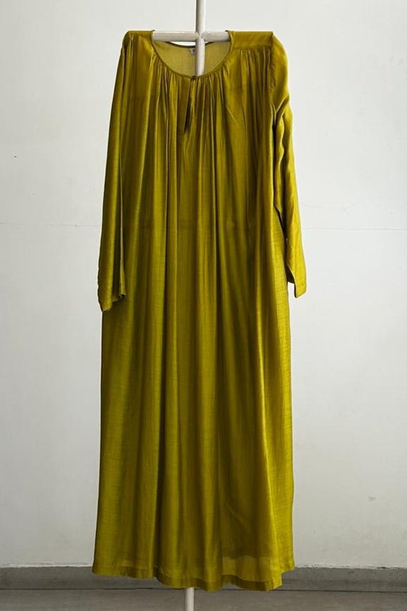Gather Neck Lime - Three Clothing