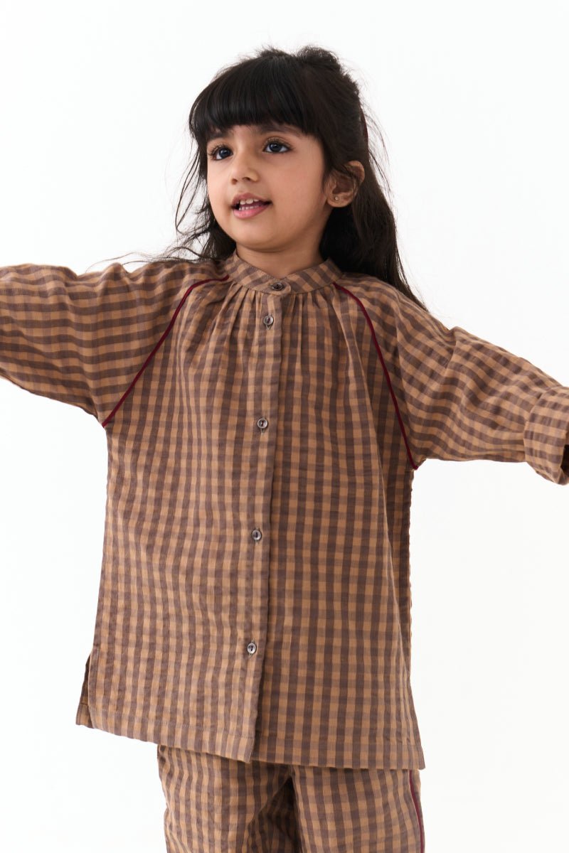 Gather Neck Shirt - Three Clothing