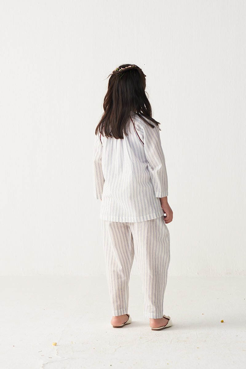 Gather Neck Shirt (Co - Ord) - Three Clothing