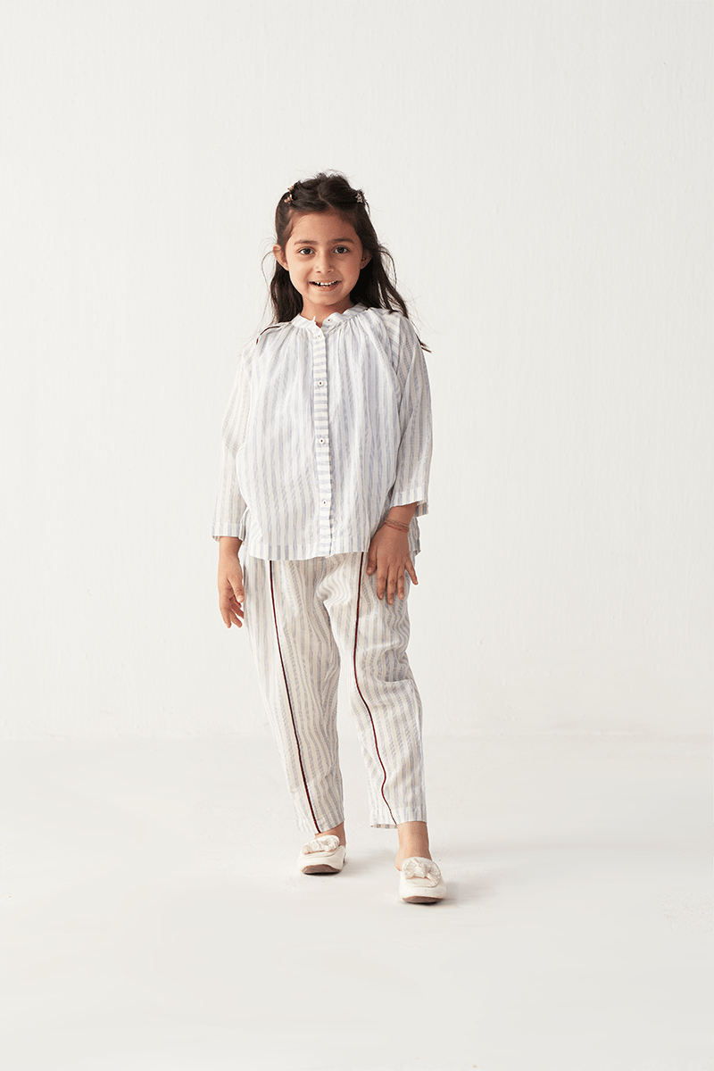 Gather Neck Shirt (Co - Ord) - Three Clothing