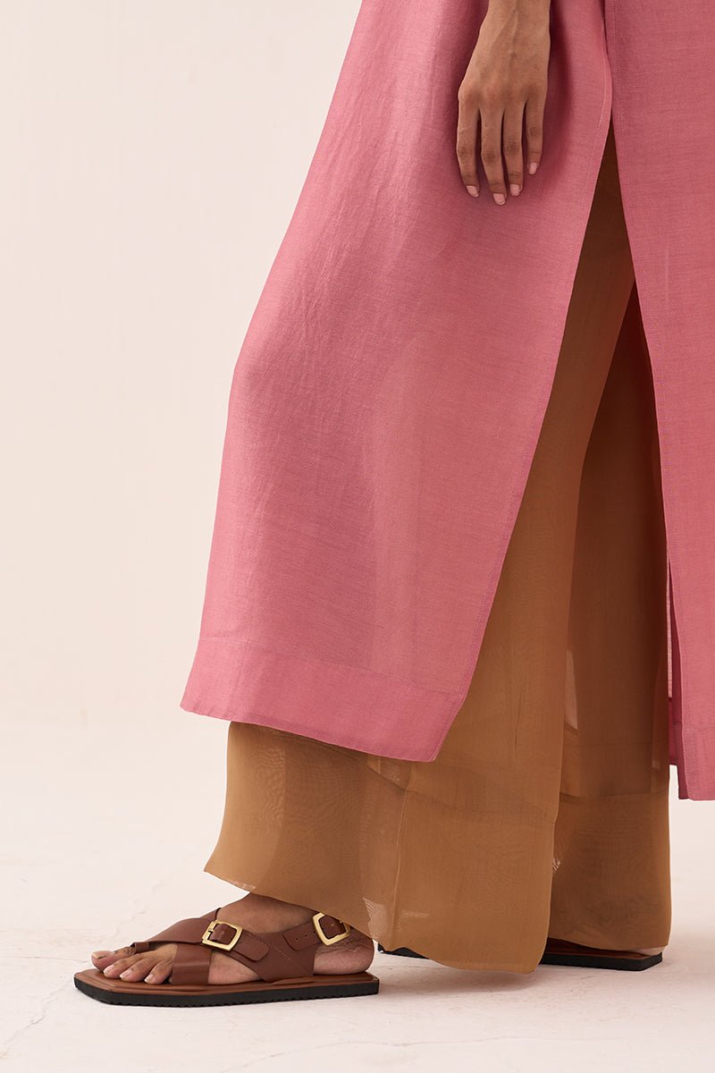 Gather Neck Shirt Co - Ord (Set Of 2) - Three Clothing