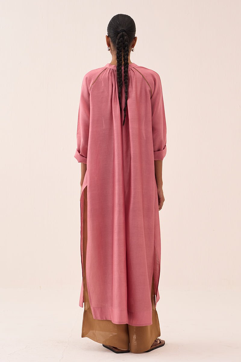 Gather Neck Shirt Co - Ord (Set Of 2) - Three Clothing