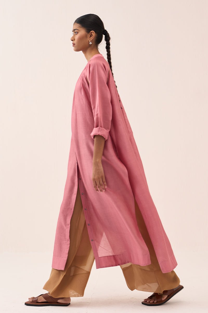 Gather Neck Shirt Co - Ord (Set Of 2) - Three Clothing