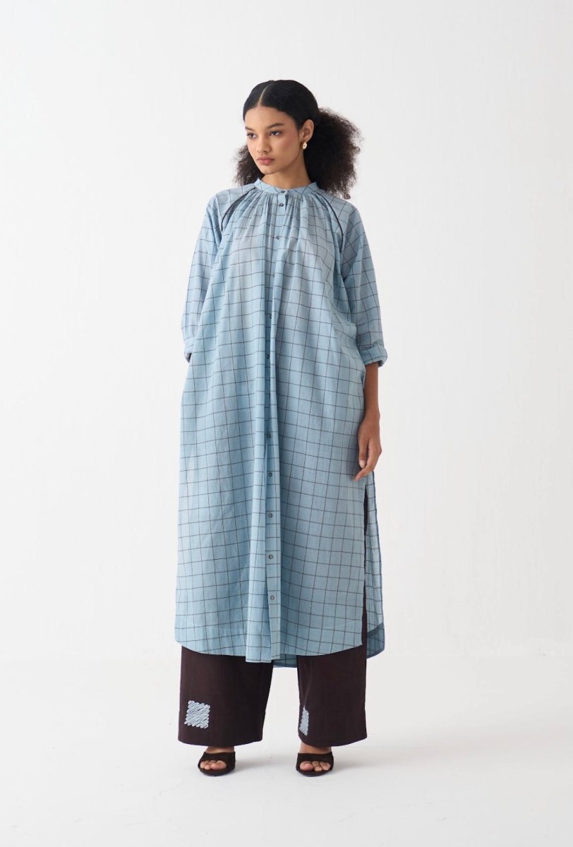 Gather Neck Shirt Co - ord (Set of 2) - Three Clothing