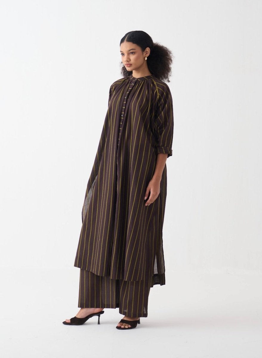 Gather Neck Shirt Co - ord (Set of 2) - Three Clothing