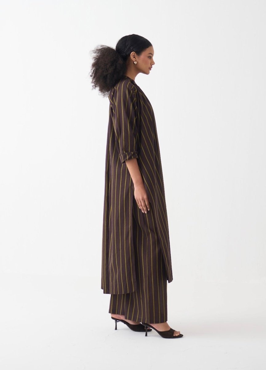 Gather Neck Shirt Co - ord (Set of 2) - Three Clothing