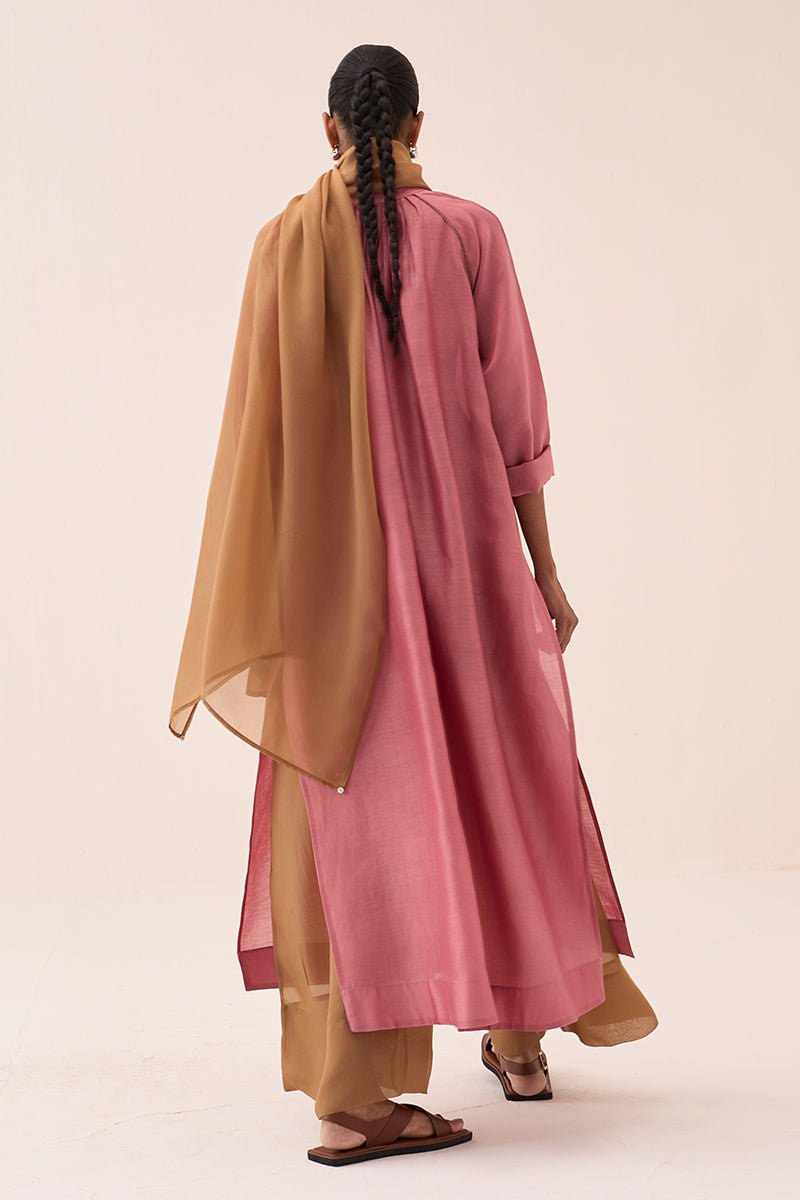 Gather Neck Shirt Co - Ord (Set Of 3) - Three Clothing