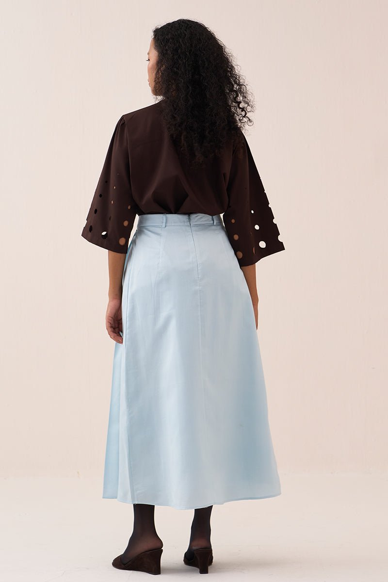 Gathered Emb. Top - Three Clothing