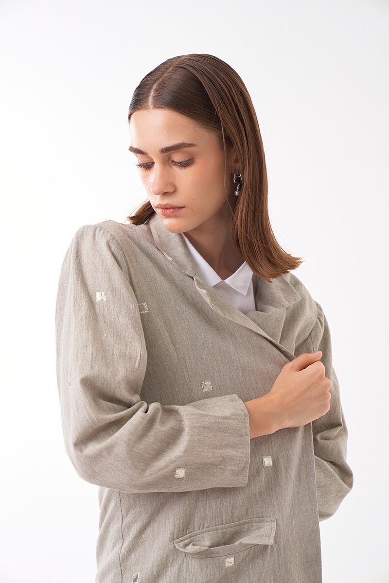 Gotta Patti Jacket Silver Beige - Three Clothing