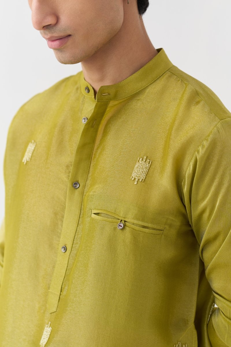 Hand Emb. Detail Kurta - Three Clothing