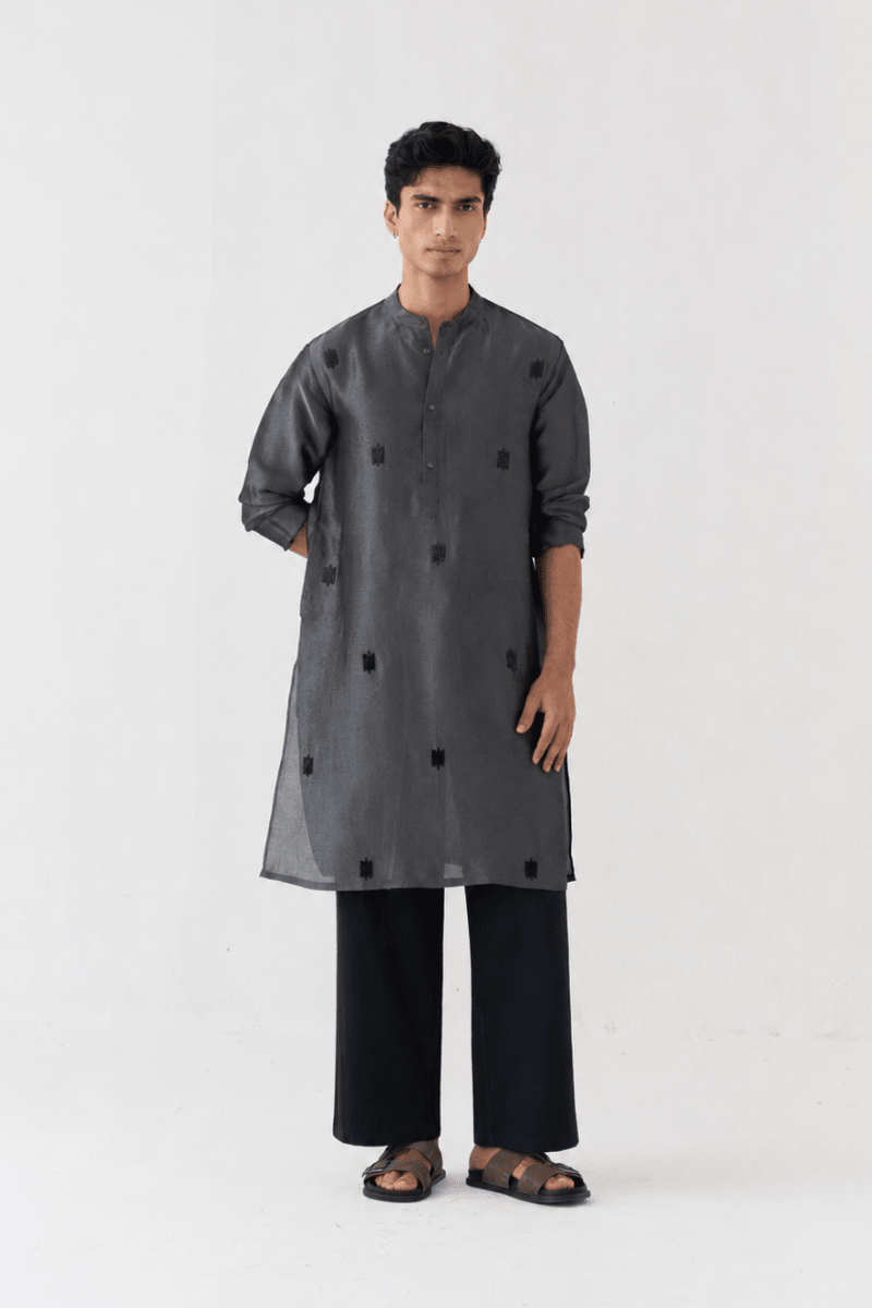 Hand Emb. Detail Kurta - Three Clothing