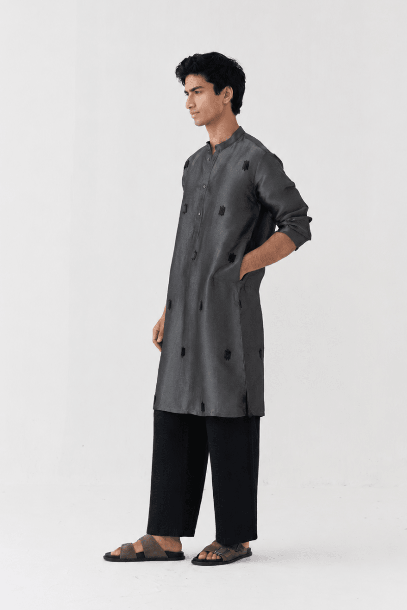 Hand Emb. Detail Kurta - Three Clothing