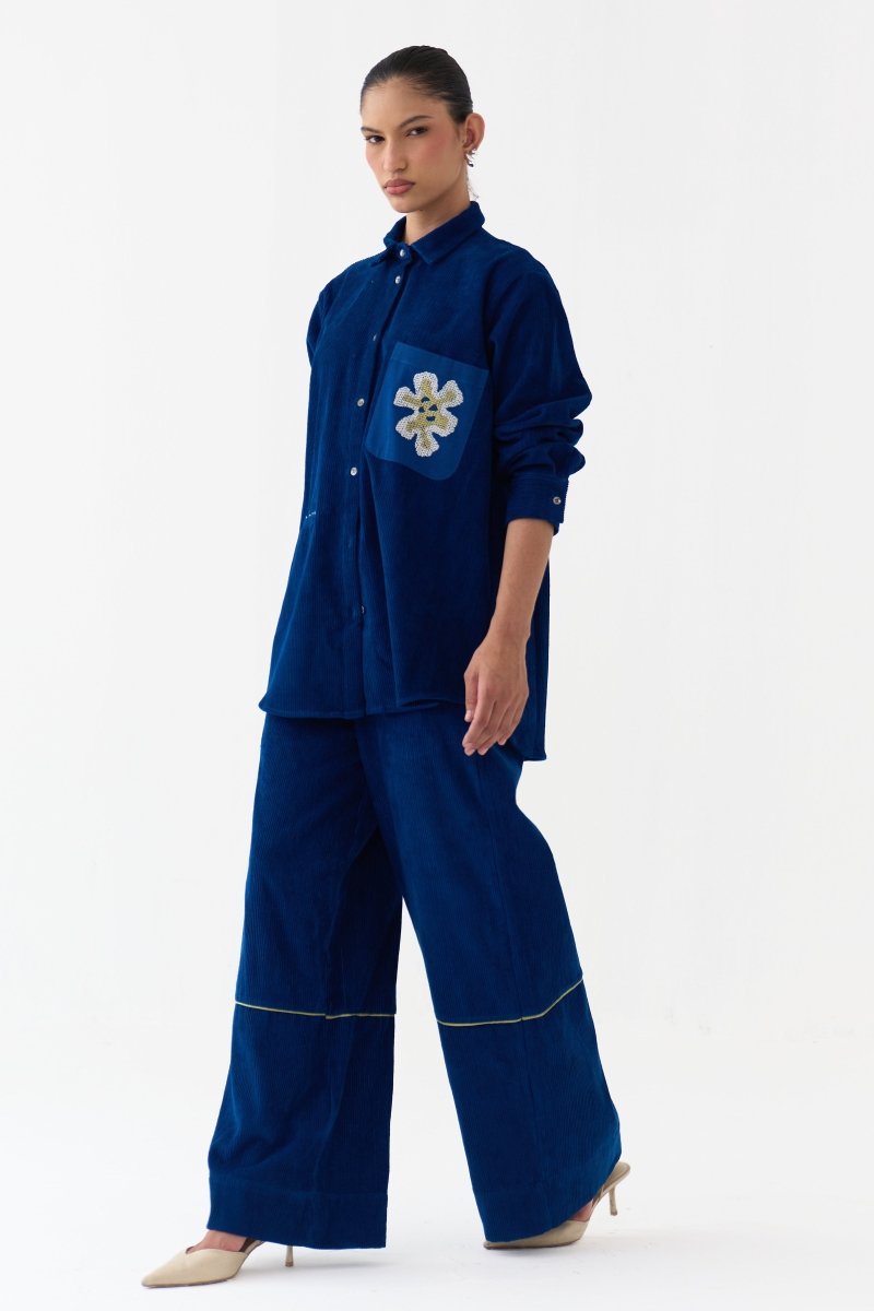 Hand Emb. Patch Pocket Shirt - Three Clothing