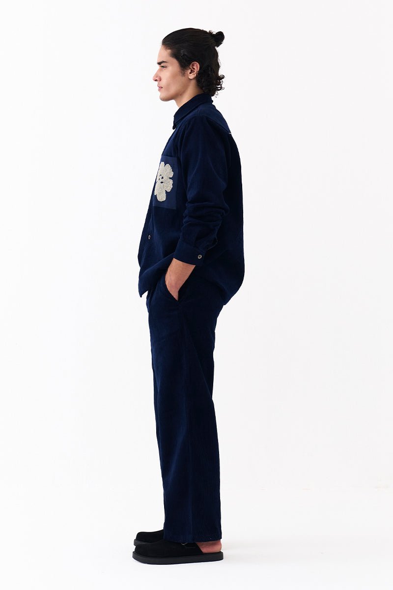 Hand Emb. Patch Pocket Shirt - Three Clothing