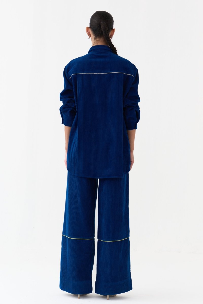 Hand Emb. Patch Pocket Shirt - Three Clothing