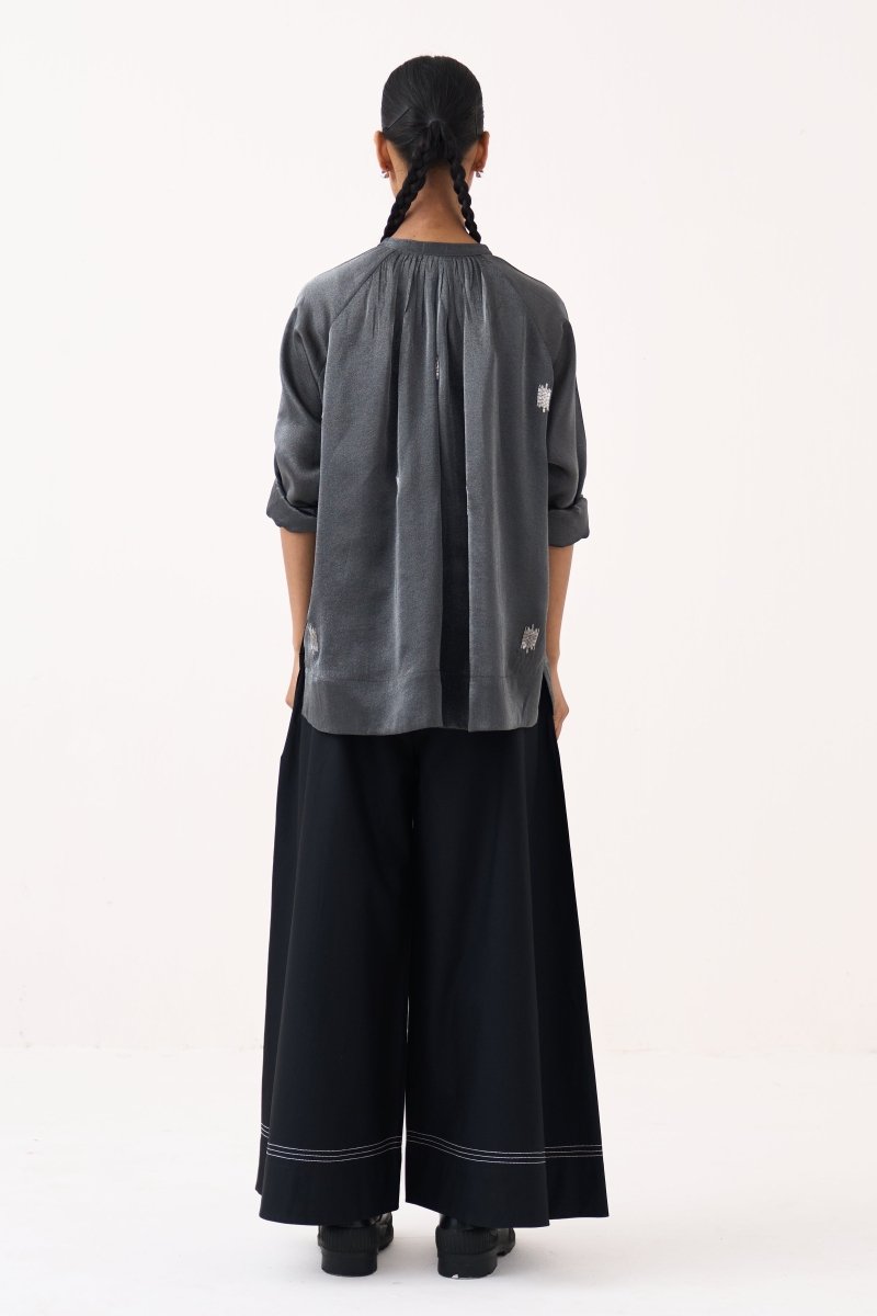 Hand Emb. Peasant Top - Three Clothing