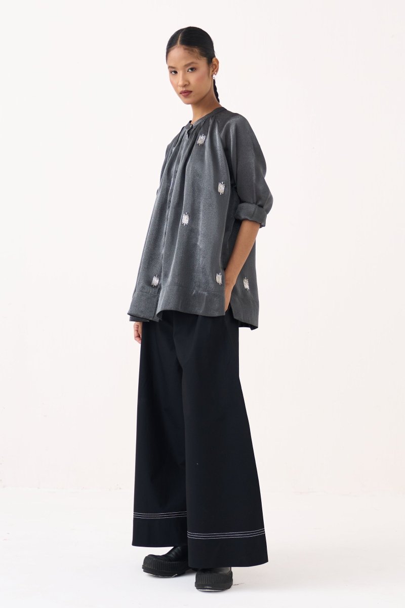 Hand Emb. Peasant Top - Three Clothing