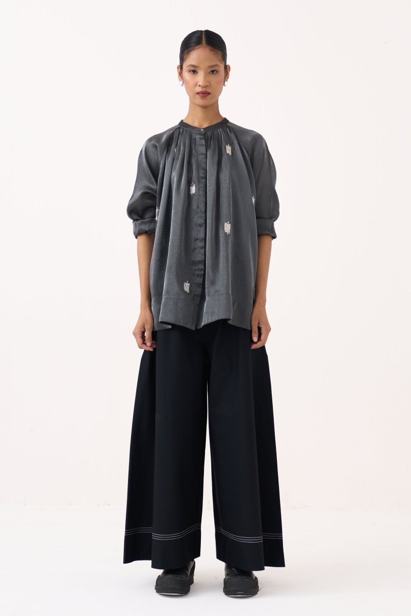 Hand Emb. Peasant Top - Three Clothing