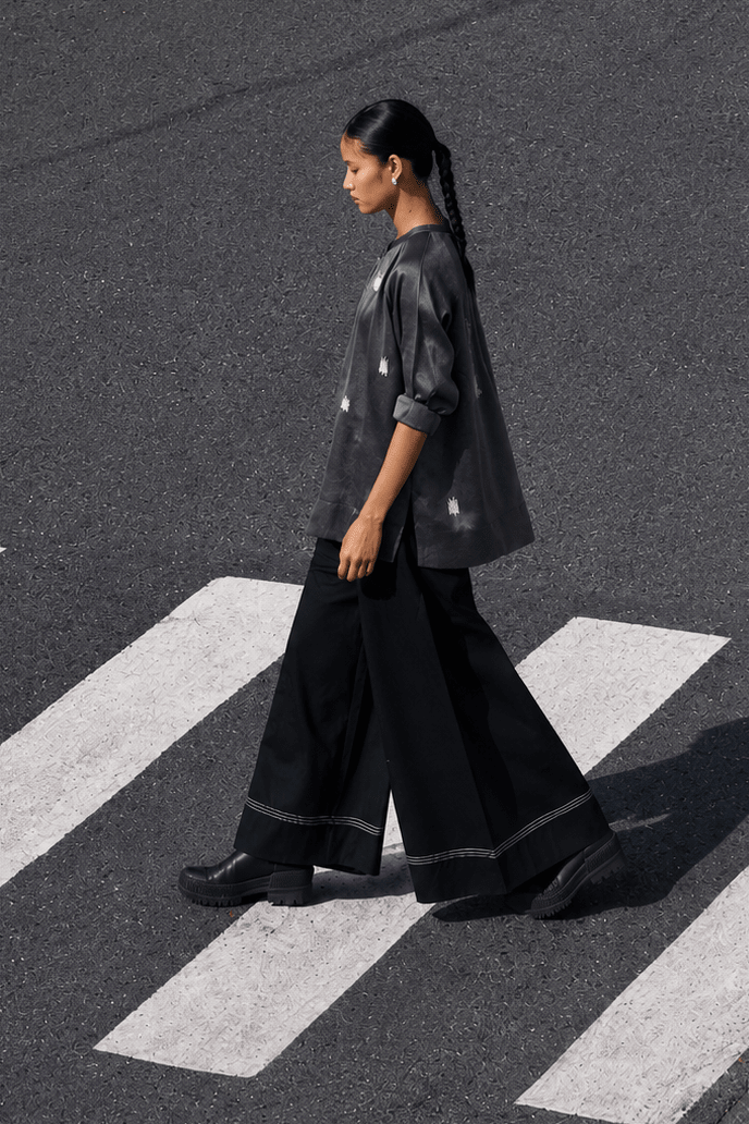 Hand Emb. Peasant Top Co-Ord (Set Of 2) - Three Clothing