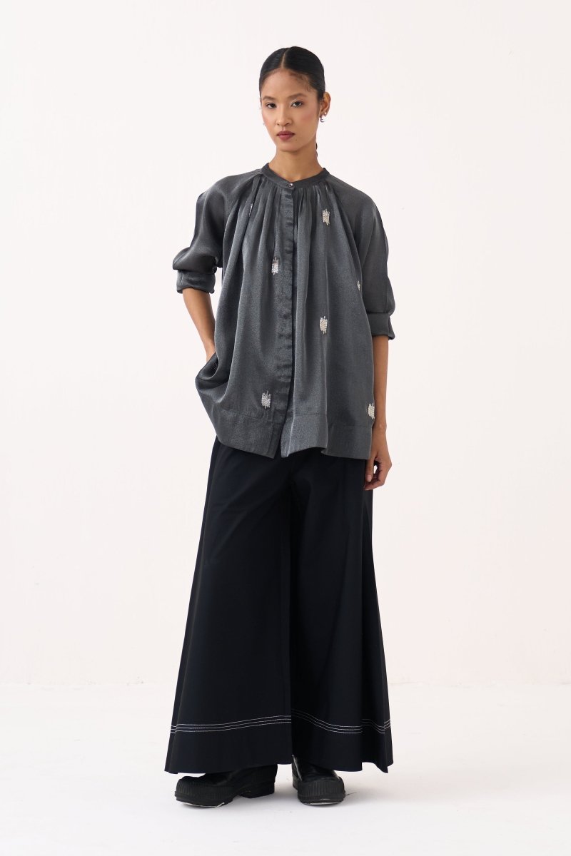 Hand Emb. Peasant Top Co-Ord (Set Of 2) - Three Clothing