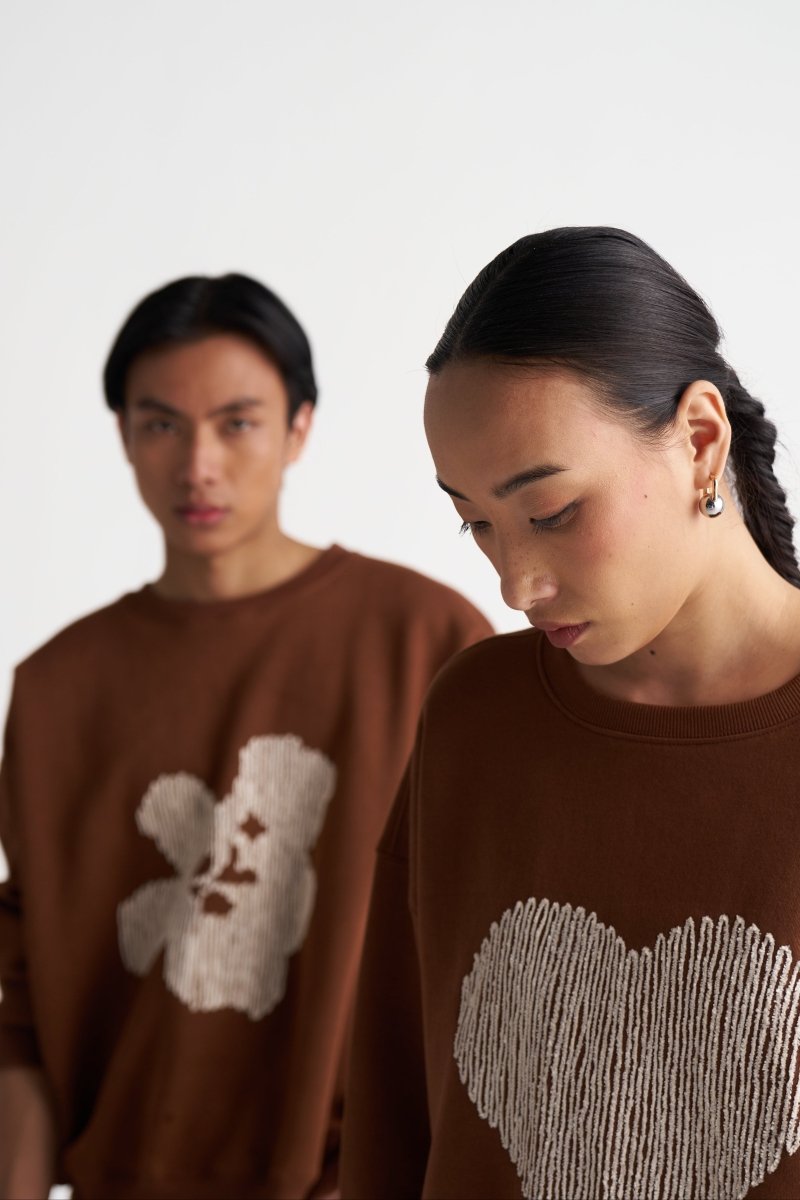 Heart Emb. Jumper - Three Clothing