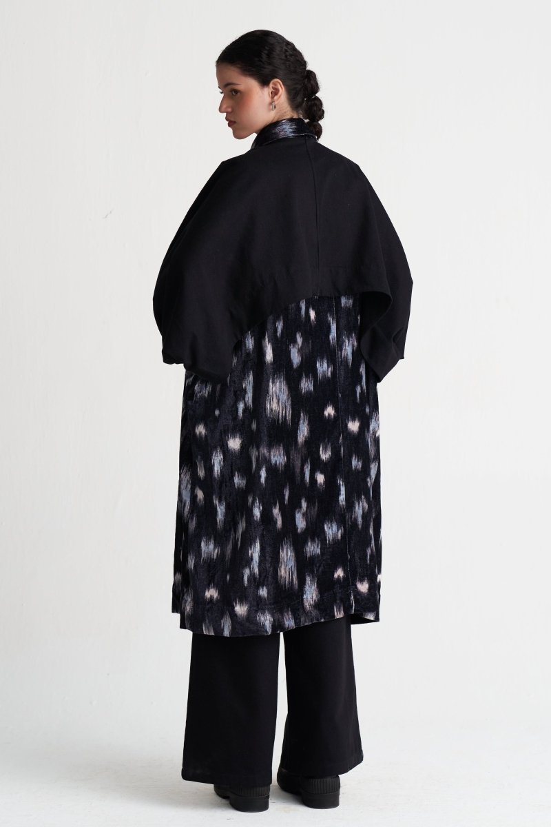 Ikat Print Bat Sleeve Jacket - Three Clothing