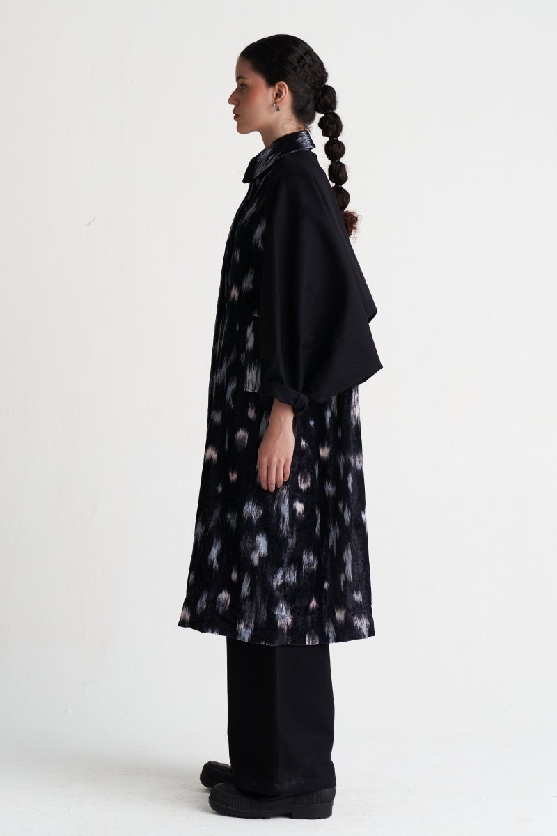 Ikat Print Bat Sleeve Jacket Co-ord (Set of 2) - Three Clothing