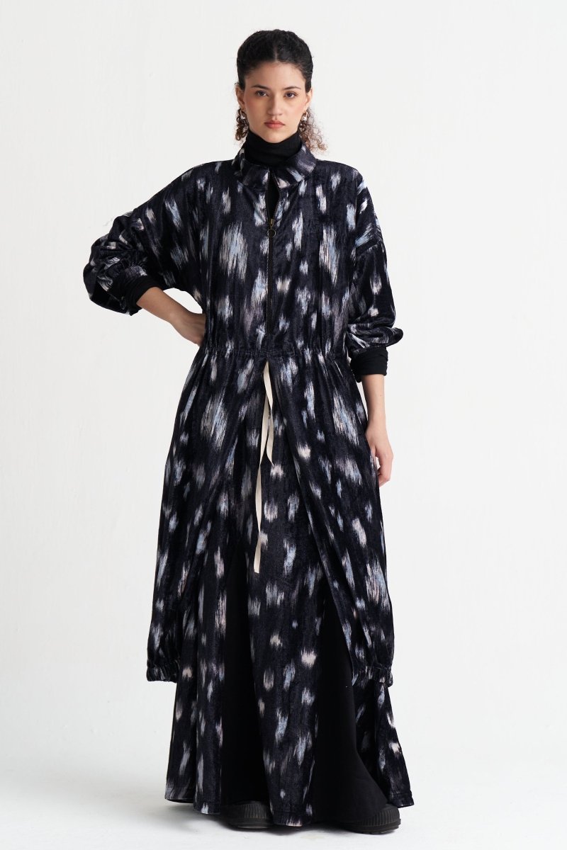 Ikat Print Drawstring Tunic Co-ord (Set of 2) - Three Clothing