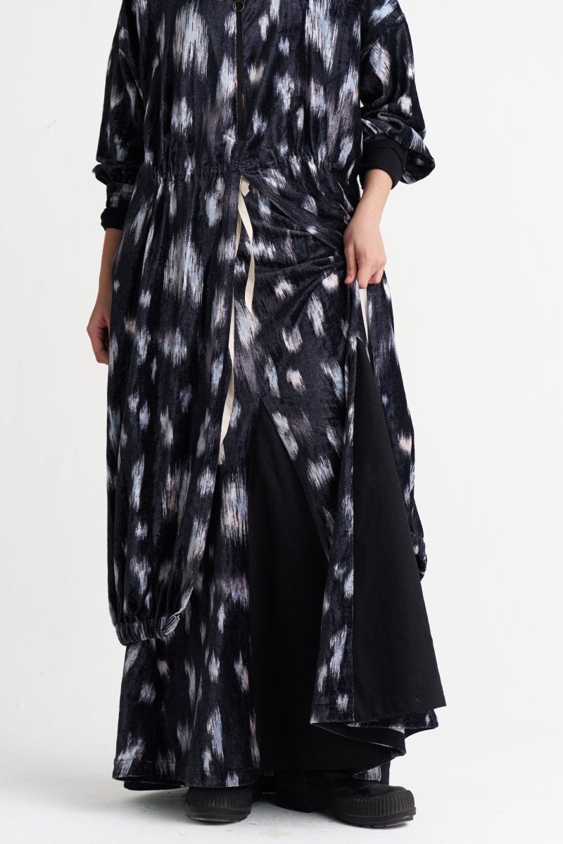 Ikat Print Drawstring Tunic Co-ord (Set of 2) - Three Clothing