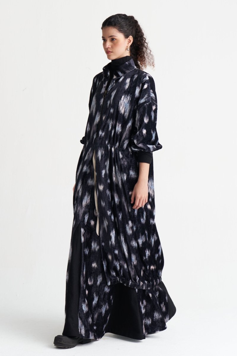 Ikat Print Drawstring Tunic Co-ord (Set of 2) - Three Clothing