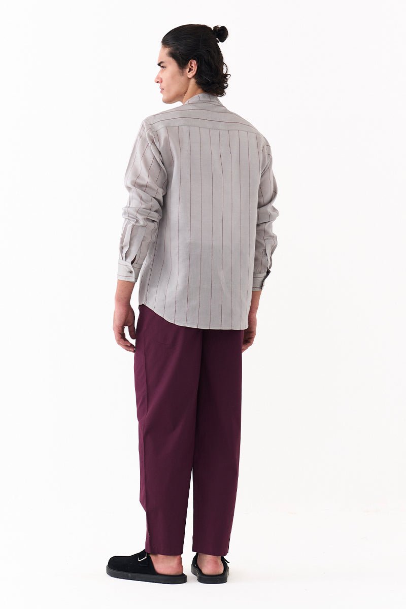 Linear Emb.Double Patch Pocket Shirt - Three Clothing