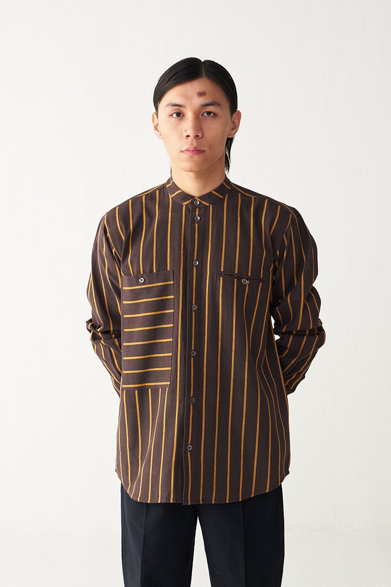 Linear Stripe Shirt - Three Clothing