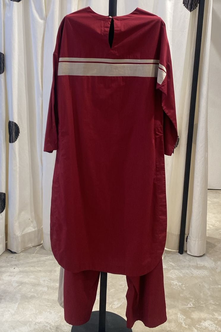 Long Jumper co-ord Set of 2 Madder Red - Three Clothing