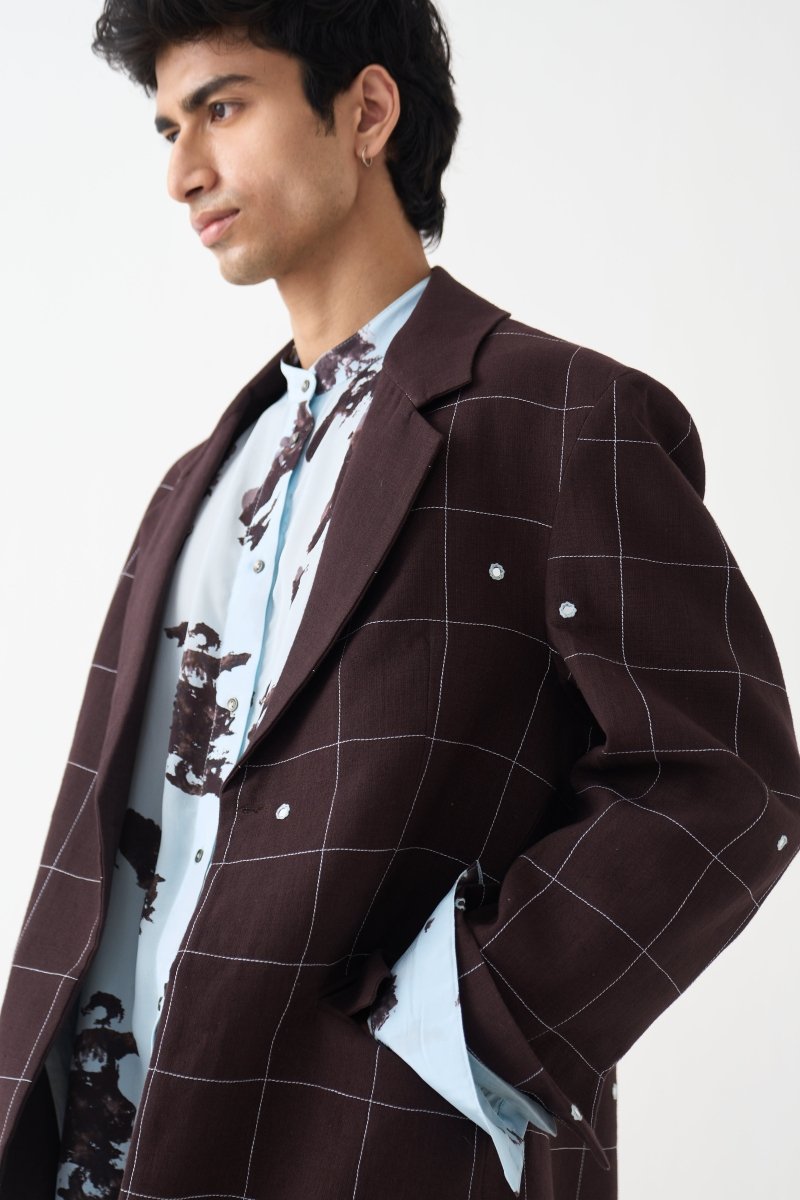Mirror Emb. Blazer - Three Clothing