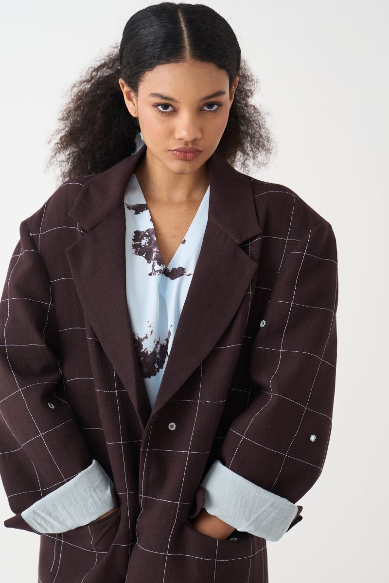 Mirror Emb. Jacket Co - ord (Set of 2 ) - Three Clothing