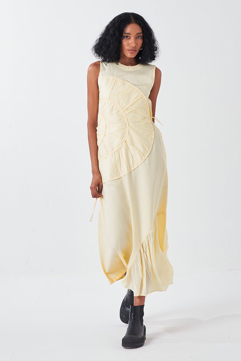 Multi - Drawstring Dress - Three Clothing