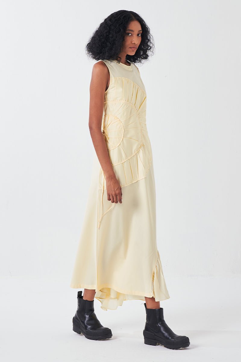 Multi - Drawstring Dress - Three Clothing