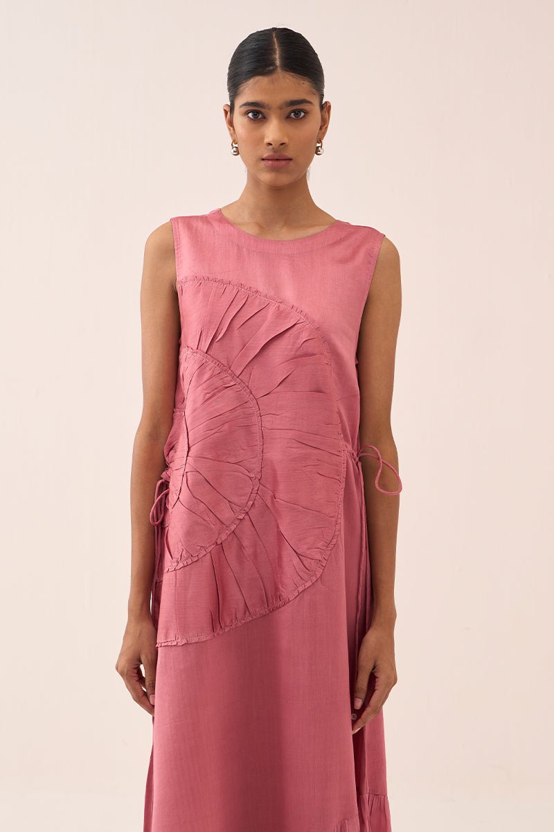 Multi Drawstring Dress (With Slip) - Three Clothing