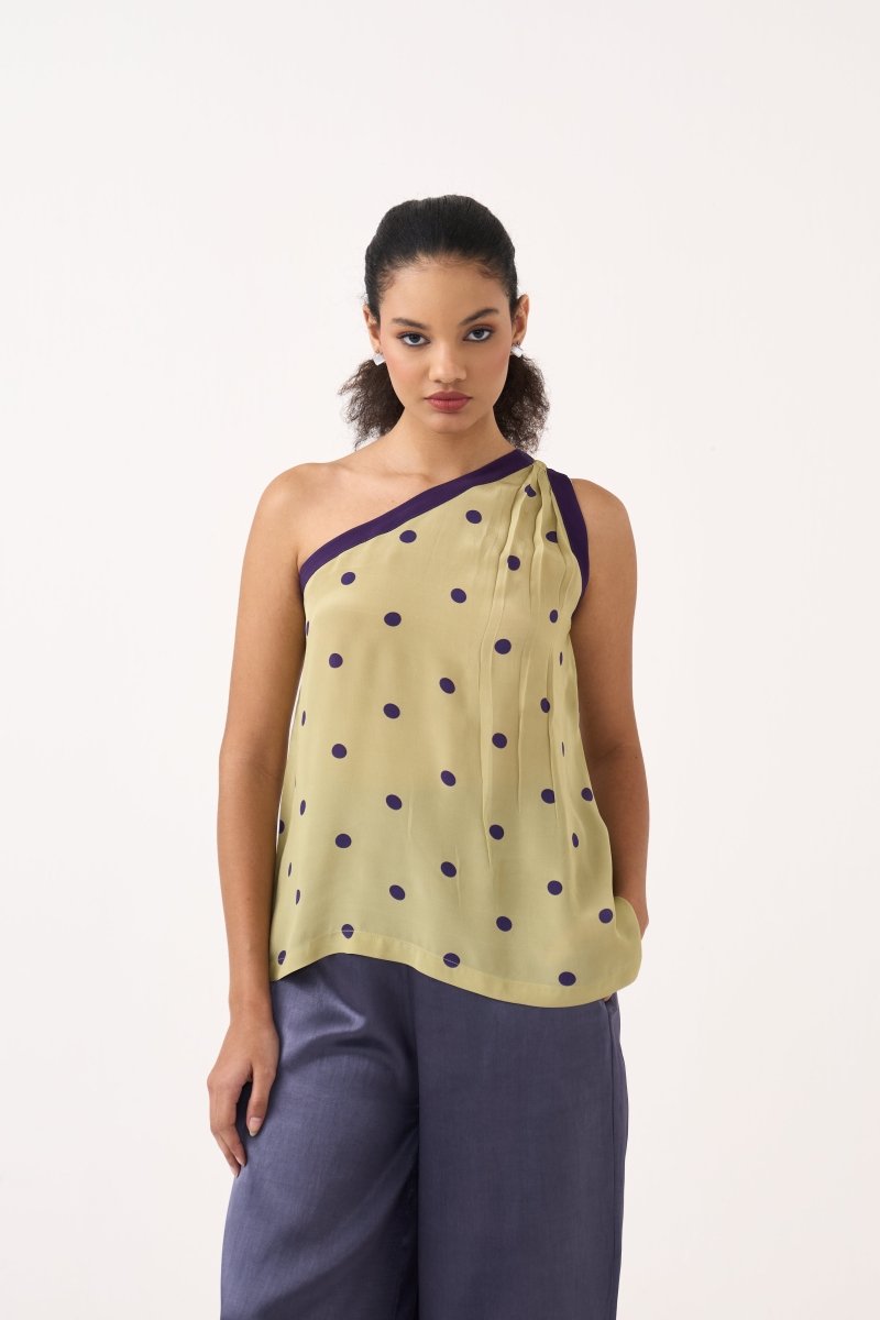 One Shoulder Top Co - ord (Set of 2) - Three Clothing
