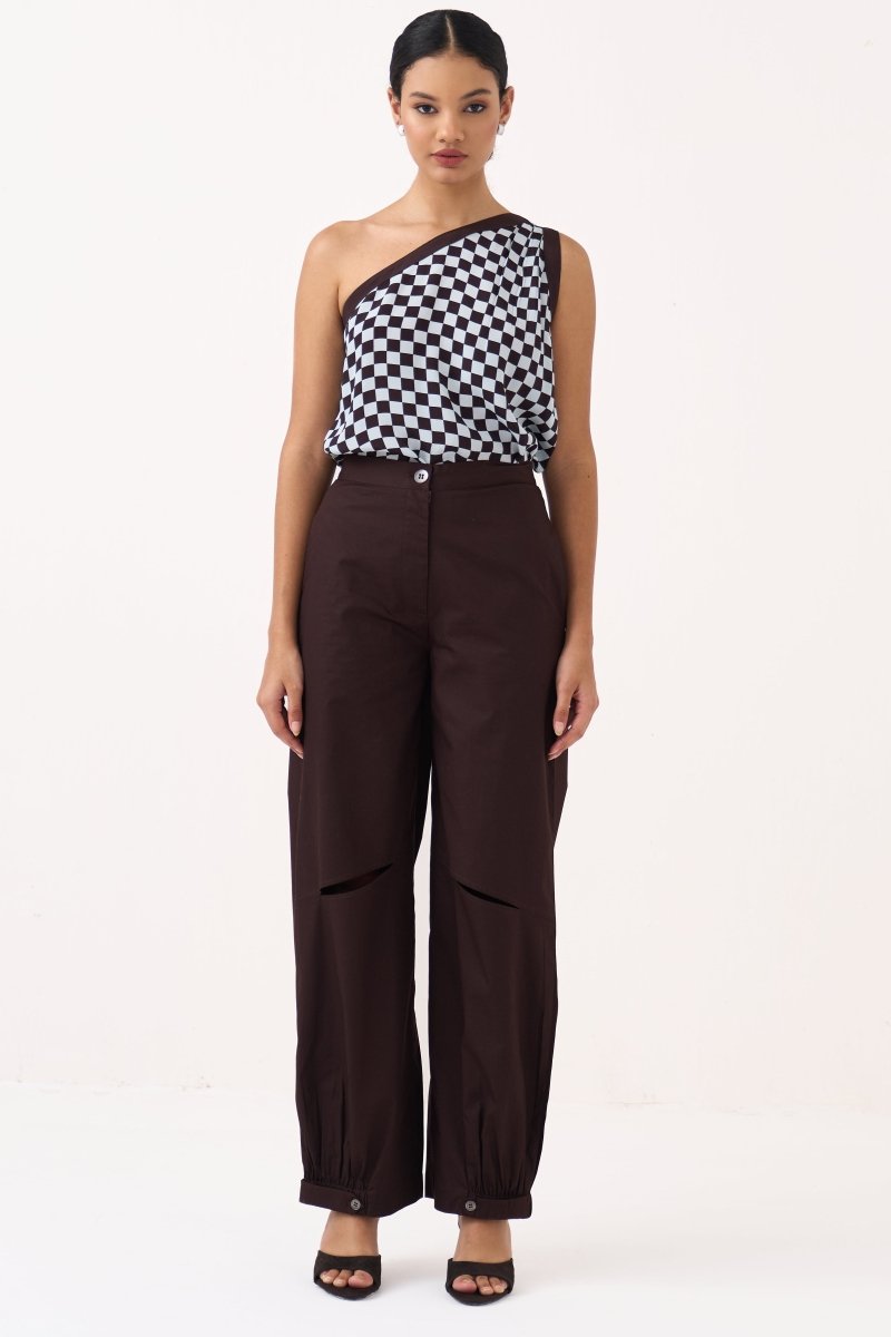 One Shoulder Top Co - ord (Set of 2) - Three Clothing
