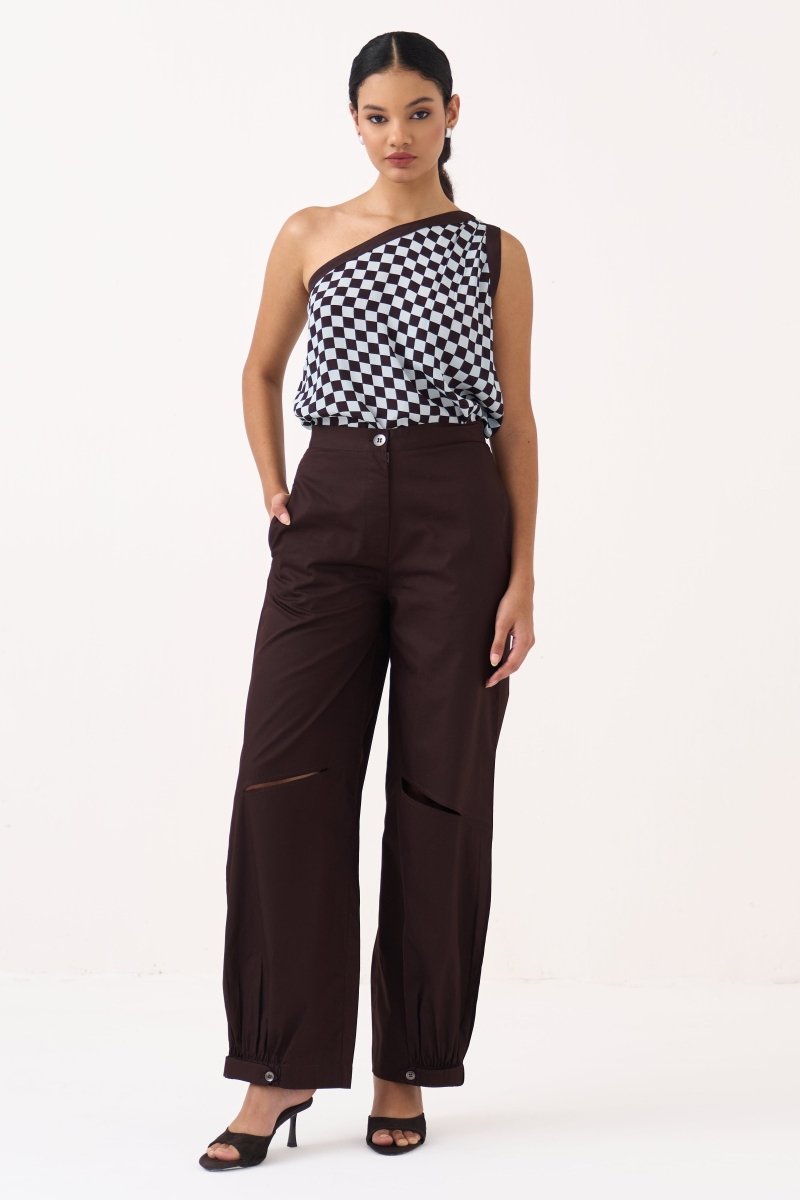 One Shoulder Top Co - ord (Set of 2) - Three Clothing