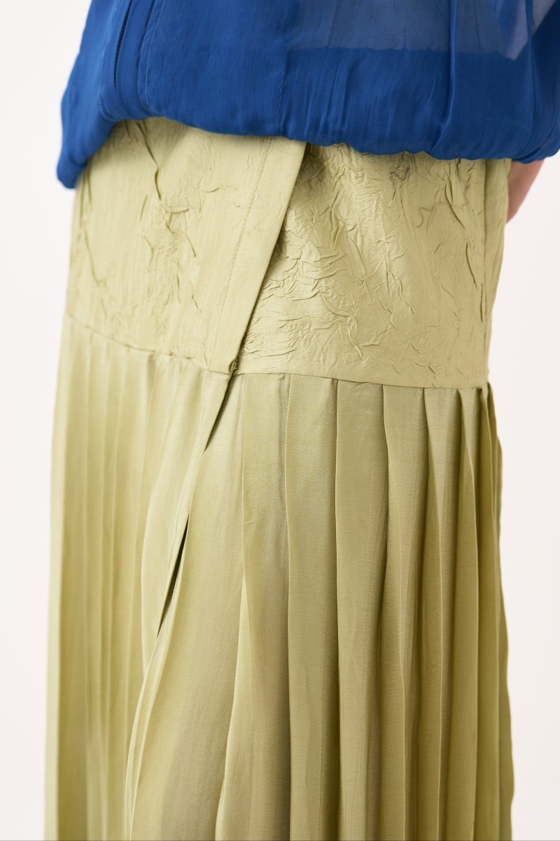 Overlap Pleated Skirt - Three Clothing